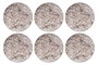 Hermia Bubble Serv Juego de Platos de Servicio, 6 Piezas, Beige y Negro
